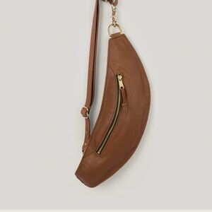 Rellebee Elegant Tan Crossbody Bag with Gold Accents